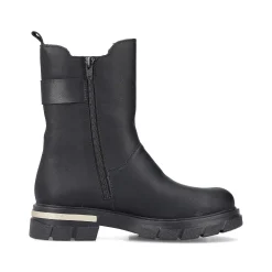 Rieker Women'S Biker Boots Jet Black