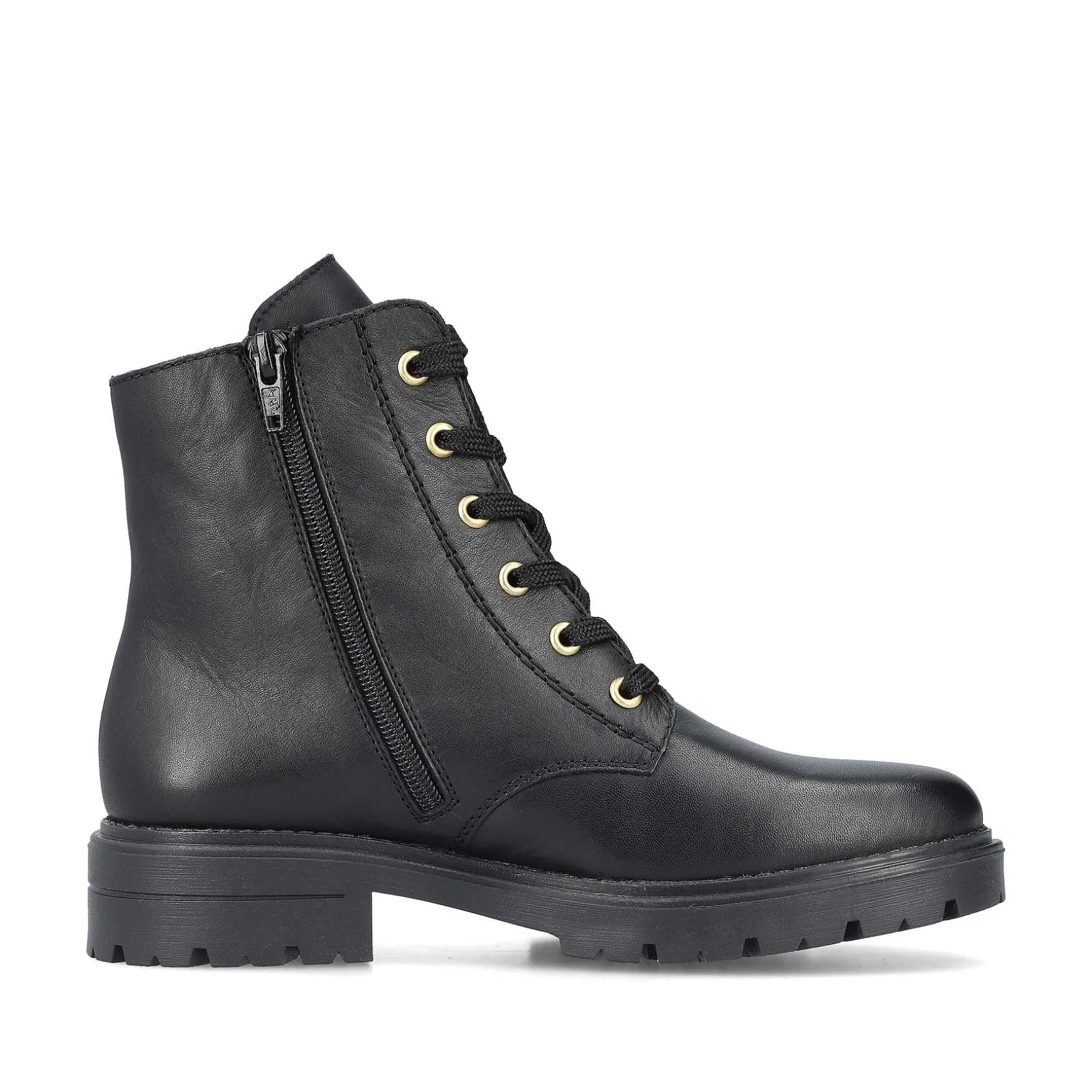 Rieker Women'S Biker Boots Glossy Black
