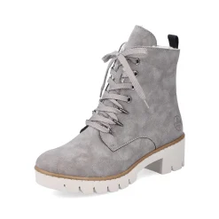 Rieker Women'S Biker Boots Silver Gray