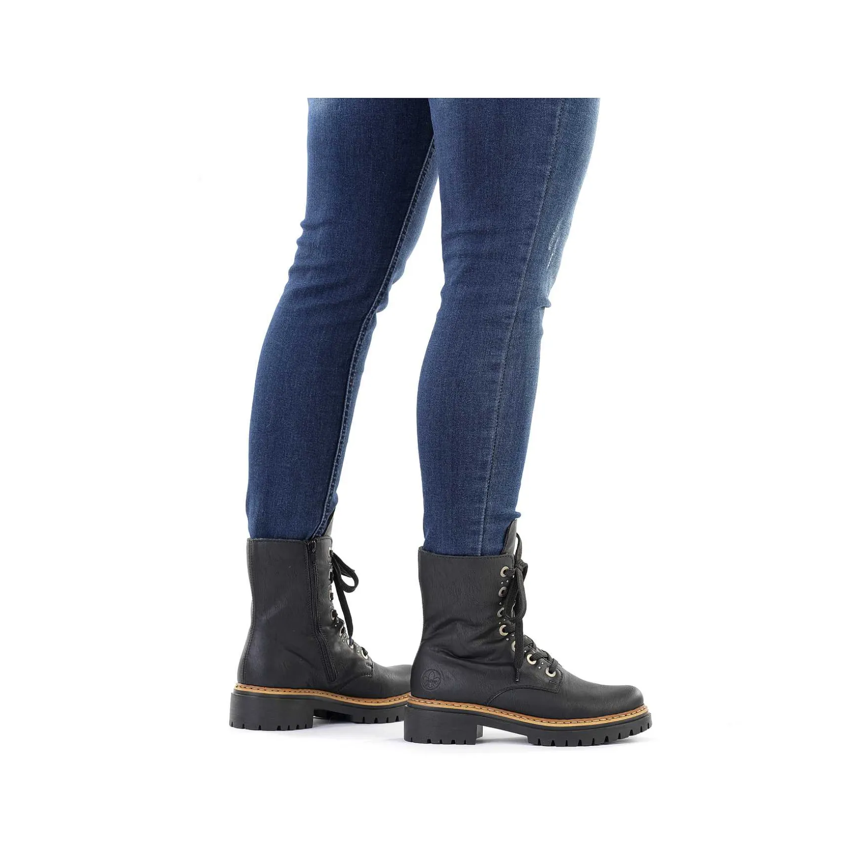 Rieker Women'S Biker Boots Graphite Black