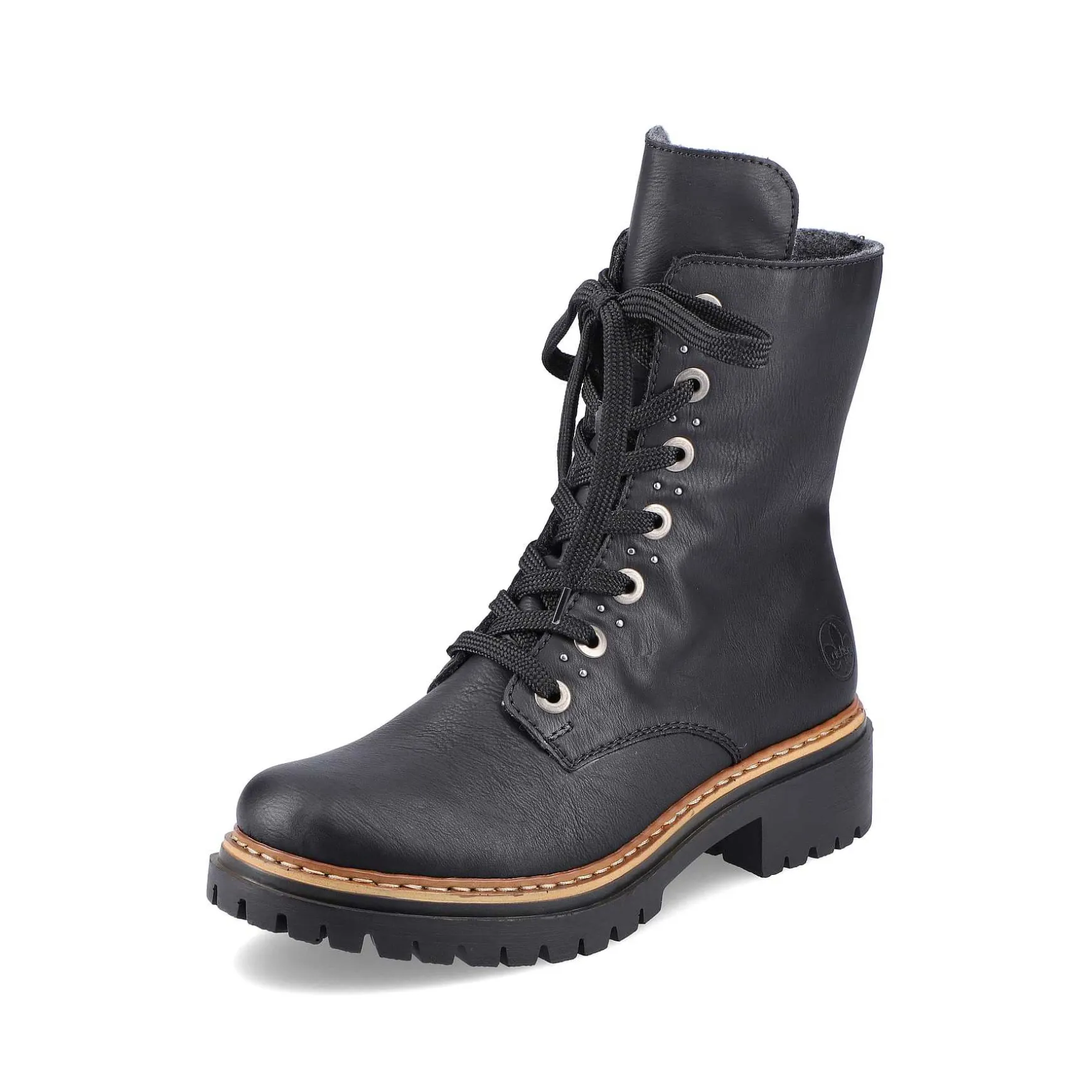 Rieker Women'S Biker Boots Graphite Black