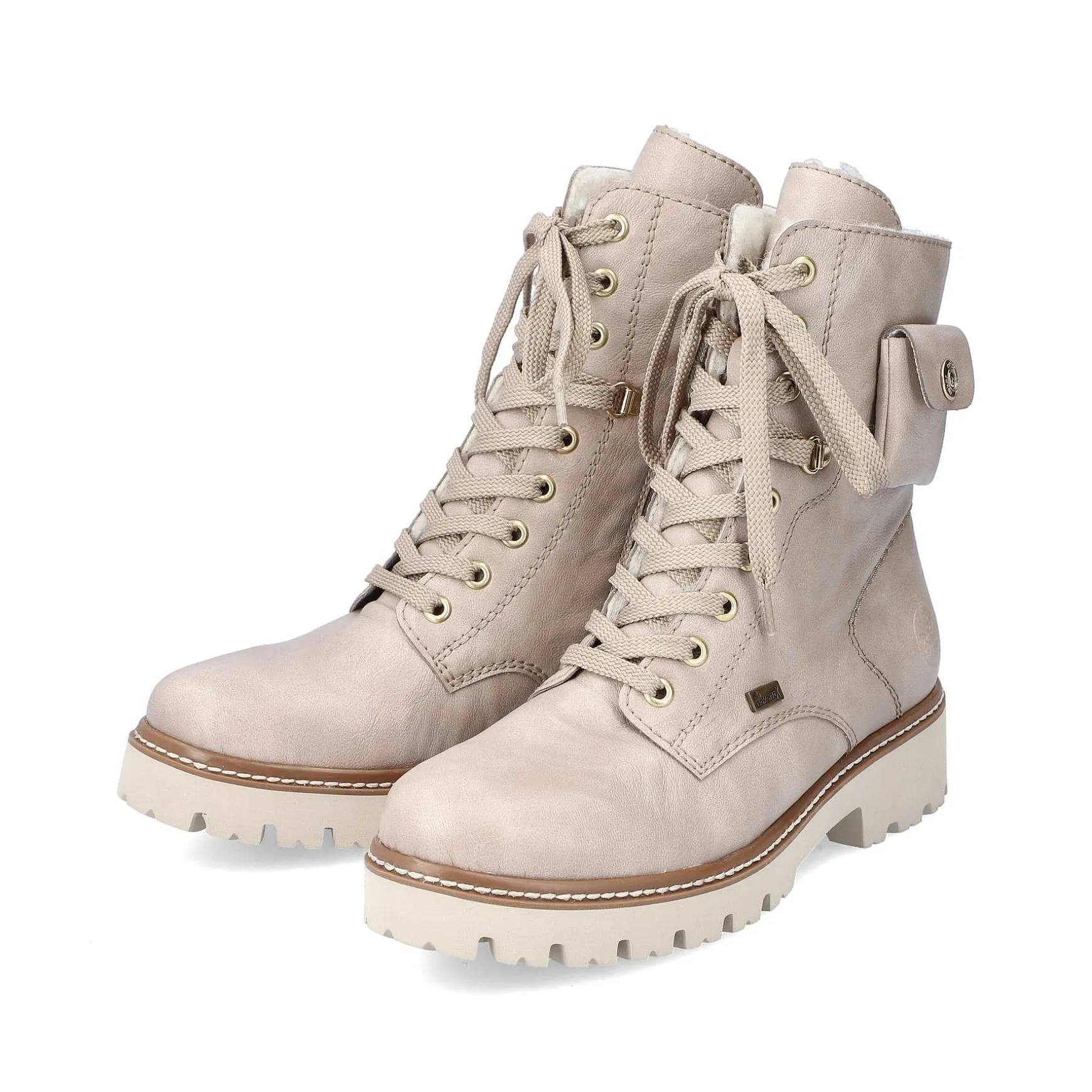 Rieker Women'S Biker Boots Light Beige
