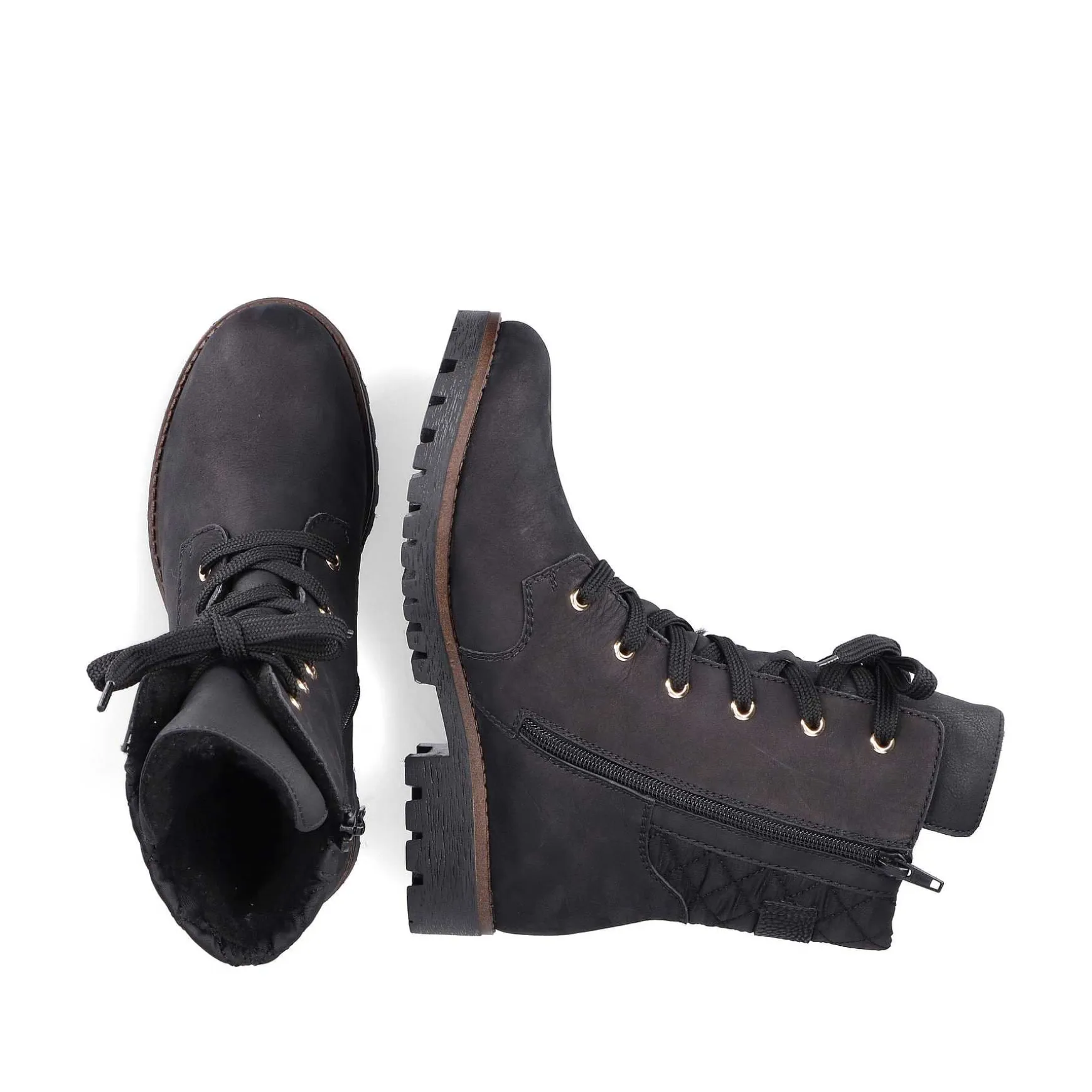 Rieker Women'S Biker Boots Jet Black