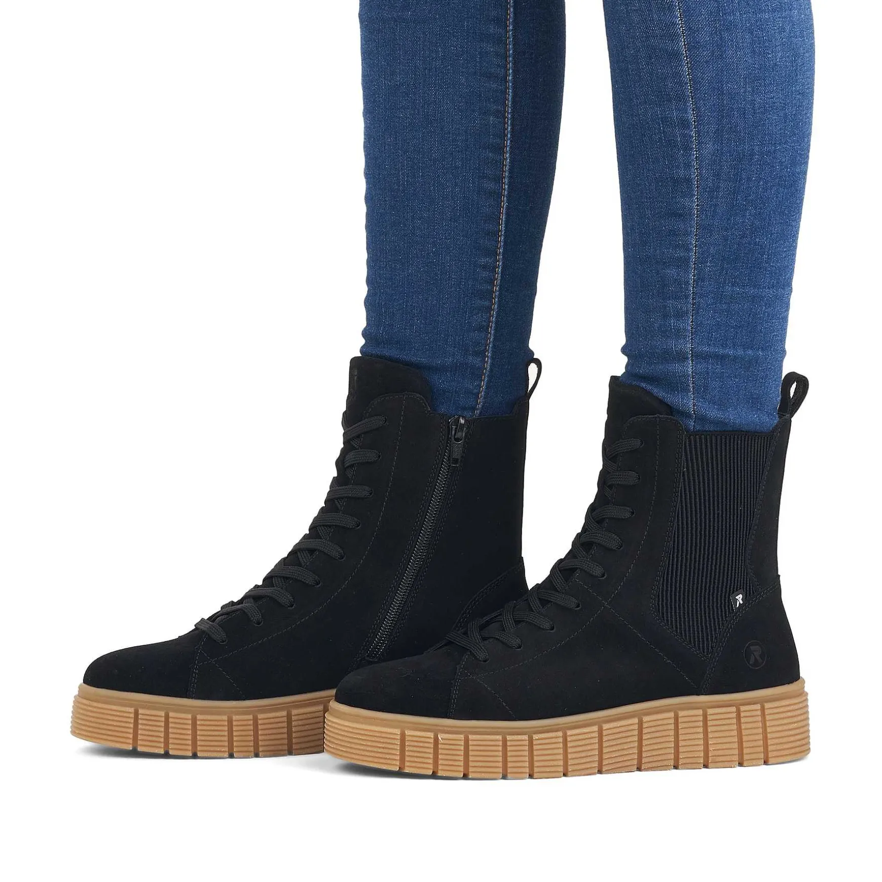 Rieker Women'S Chelsea Boots Urban-Black Sand-Beige