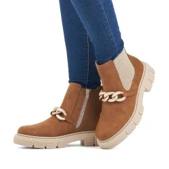 Rieker Women'S Chelsea Boots Camel Brown