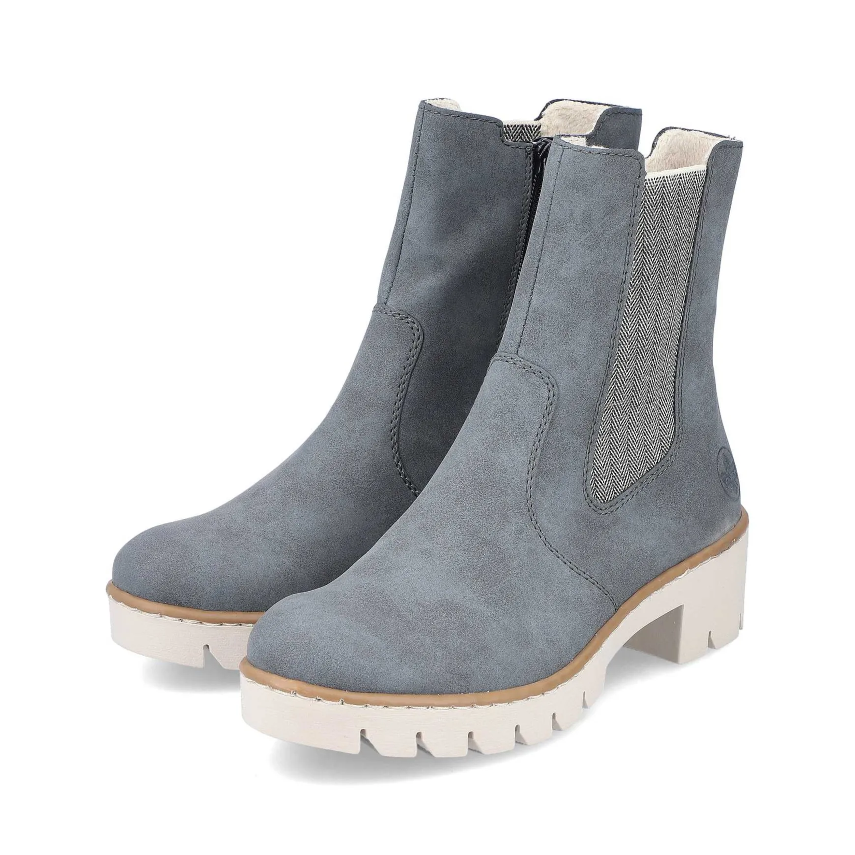 Rieker Women'S Chelsea Boots Gray Blue
