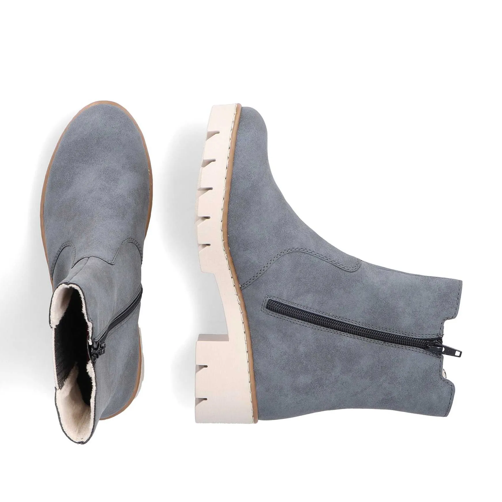 Rieker Women'S Chelsea Boots Gray Blue