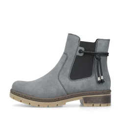 Rieker Women'S Chelsea Boots Grey-Blue-Black