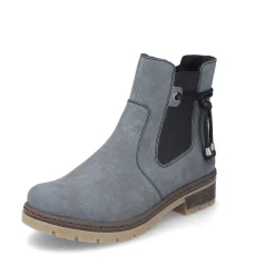 Rieker Women'S Chelsea Boots Grey-Blue-Black