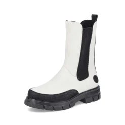 Rieker Women'S Chelsea Boots Cream White