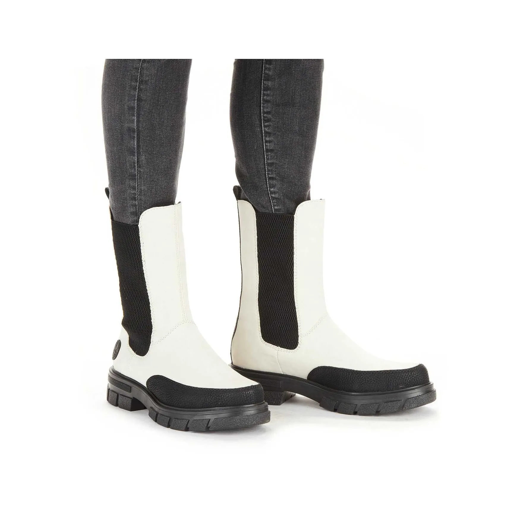 Rieker Women'S Chelsea Boots Cream White