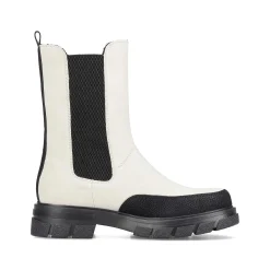 Rieker Women'S Chelsea Boots Cream White