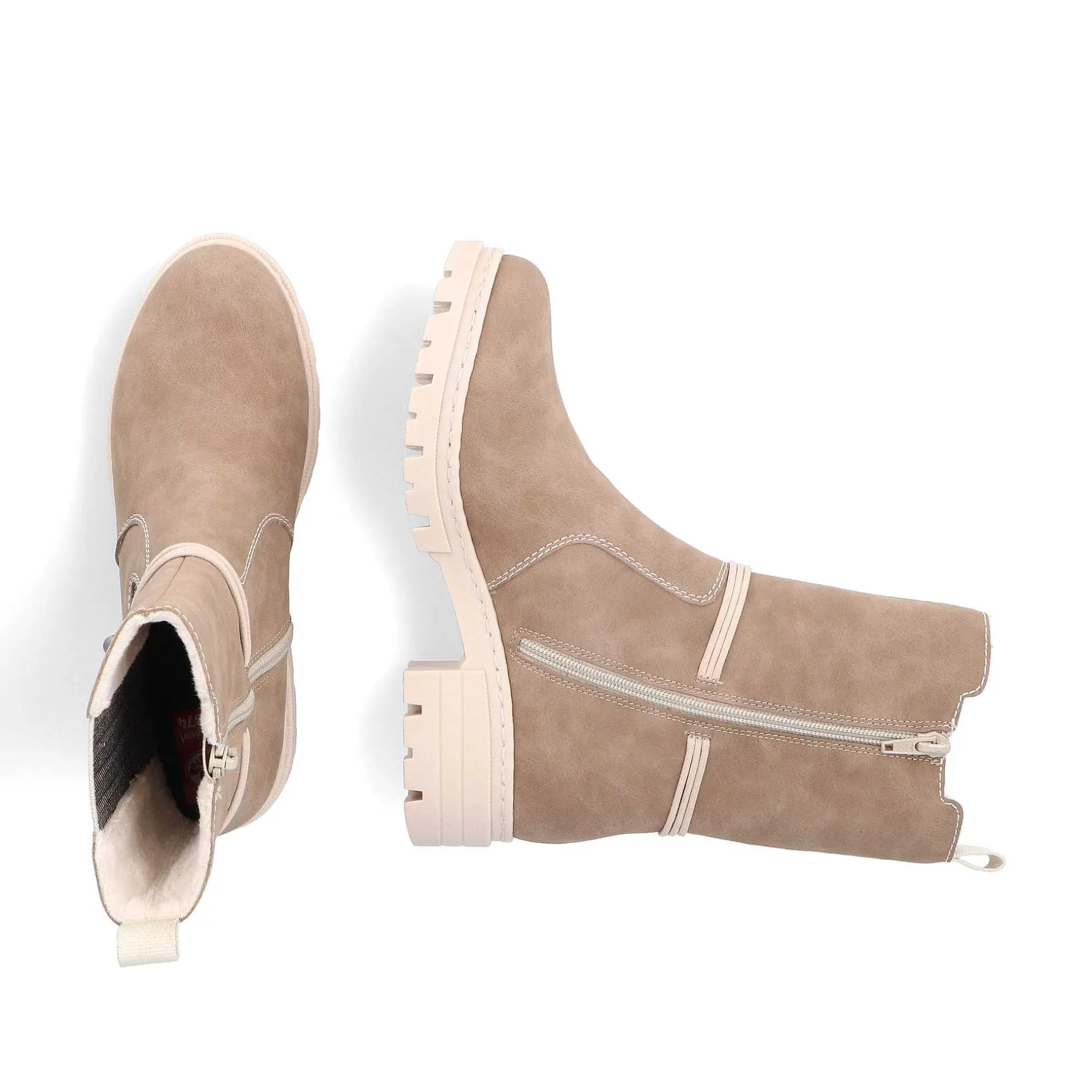 Rieker Women'S Chelsea Boots Beige Brown