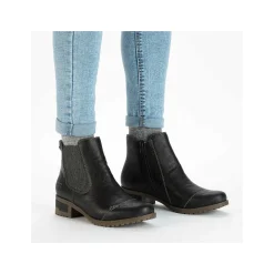 Rieker Women'S Chelsea Boots Asphalt Black