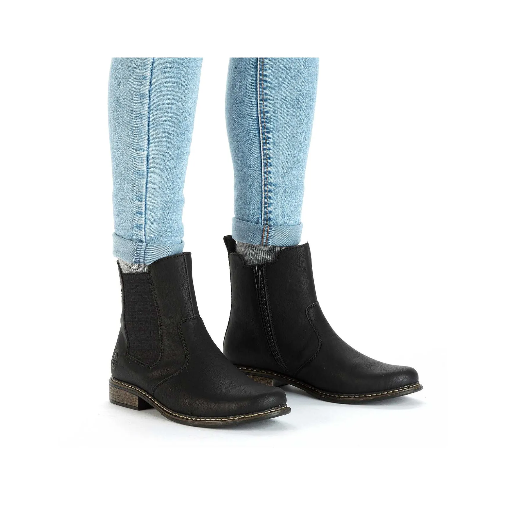 Rieker Women'S Chelsea Boots Jet Black