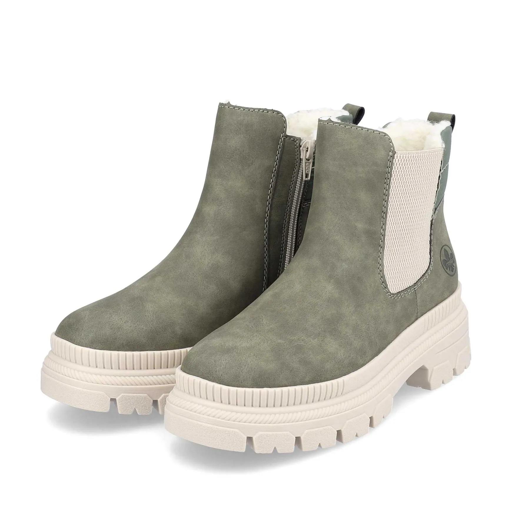 Rieker Women'S Chelsea Boots Olive Green