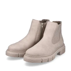 Rieker Women'S Chelsea Boots Cream Beige