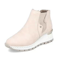 Rieker Women'S Chelsea Boots Cream Beige