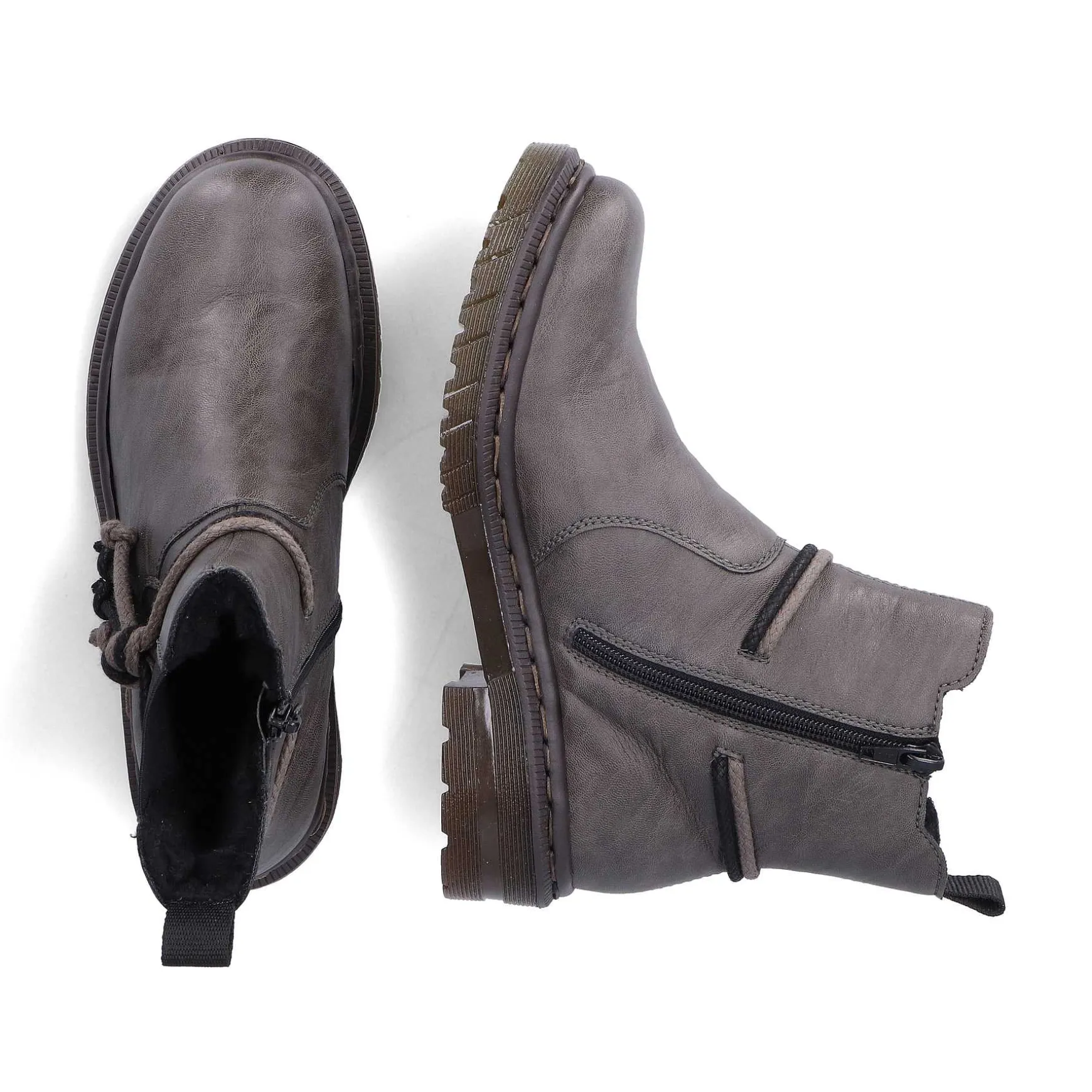 Rieker Women'S Chelsea Boots Silver Gray