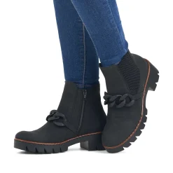 Rieker Women'S Chelsea Boots Jet Black