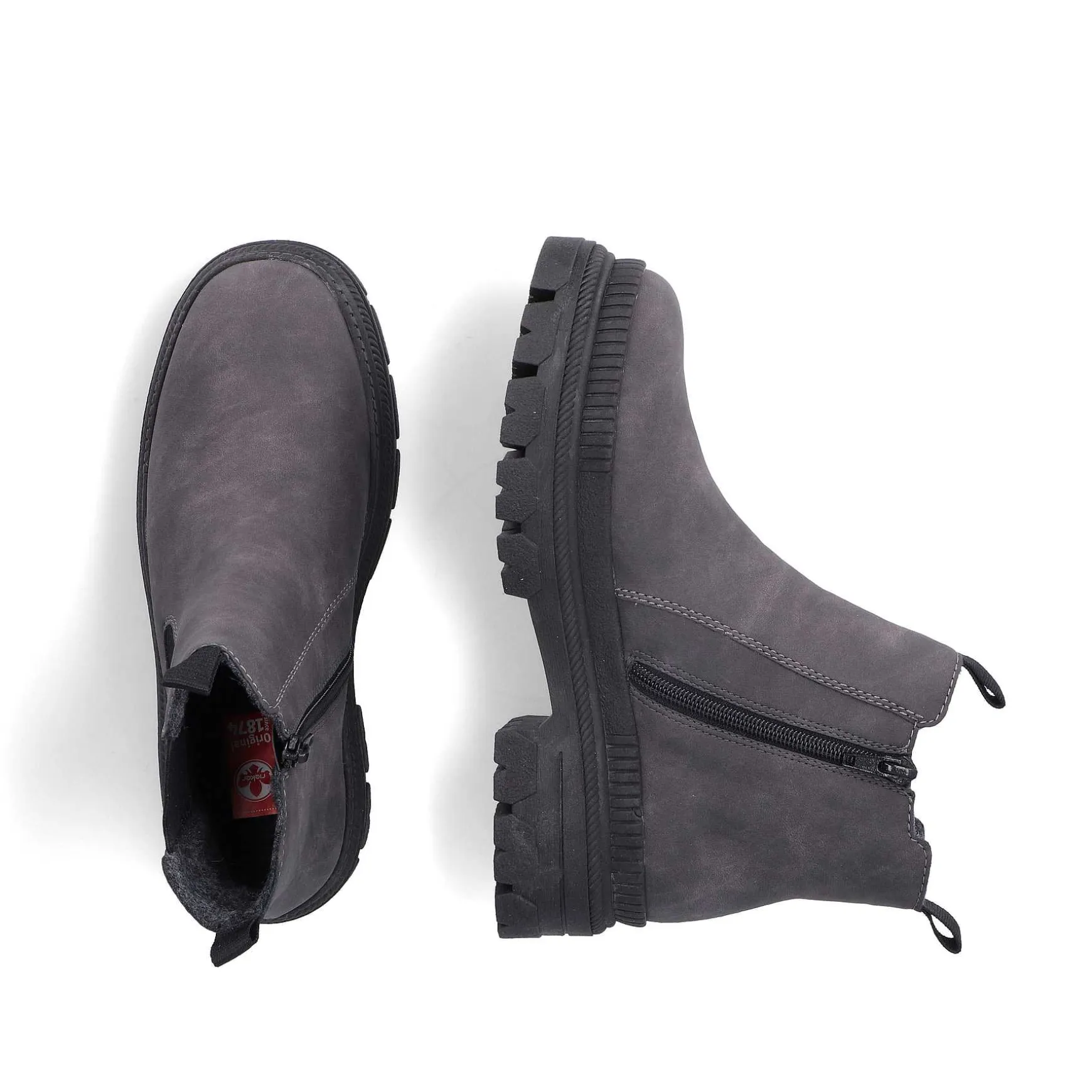 Rieker Women'S Chelsea Boots Granite Gray-Black