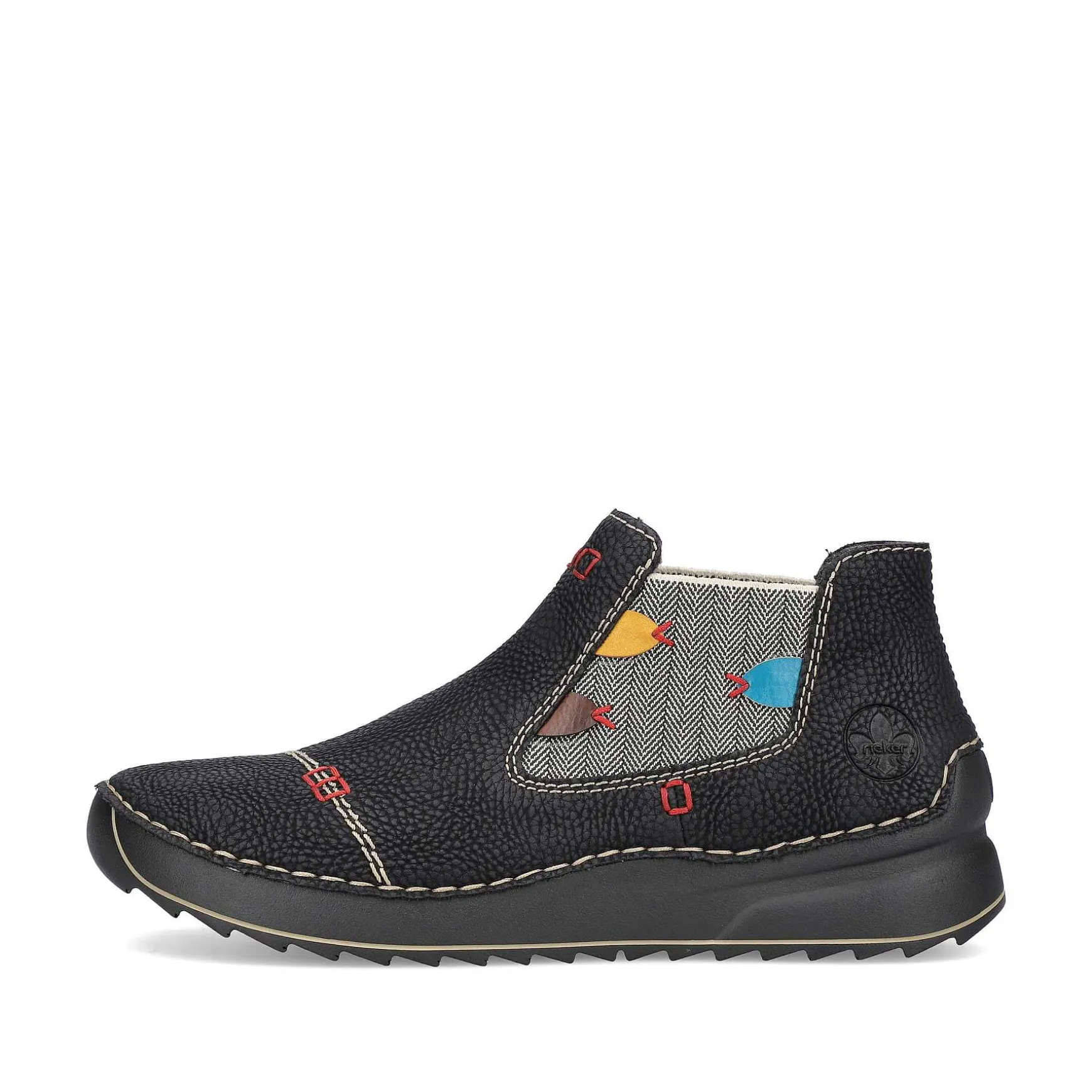 Rieker Women'S Chelsea Boots Asphalt Black-Multi