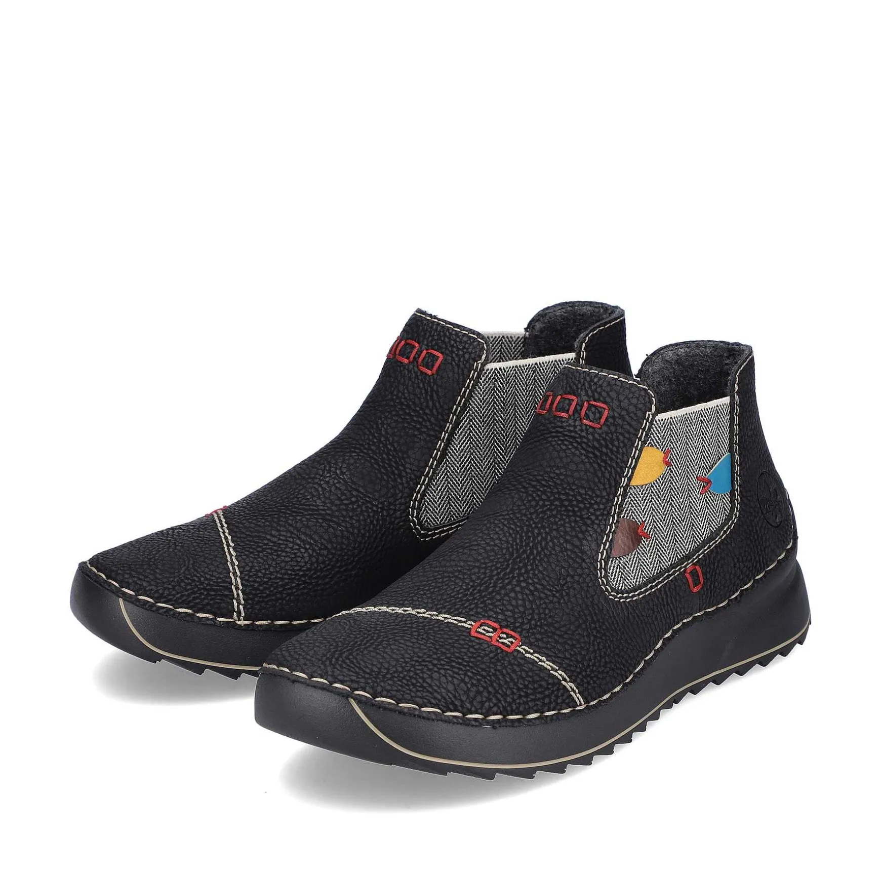Rieker Women'S Chelsea Boots Asphalt Black-Multi