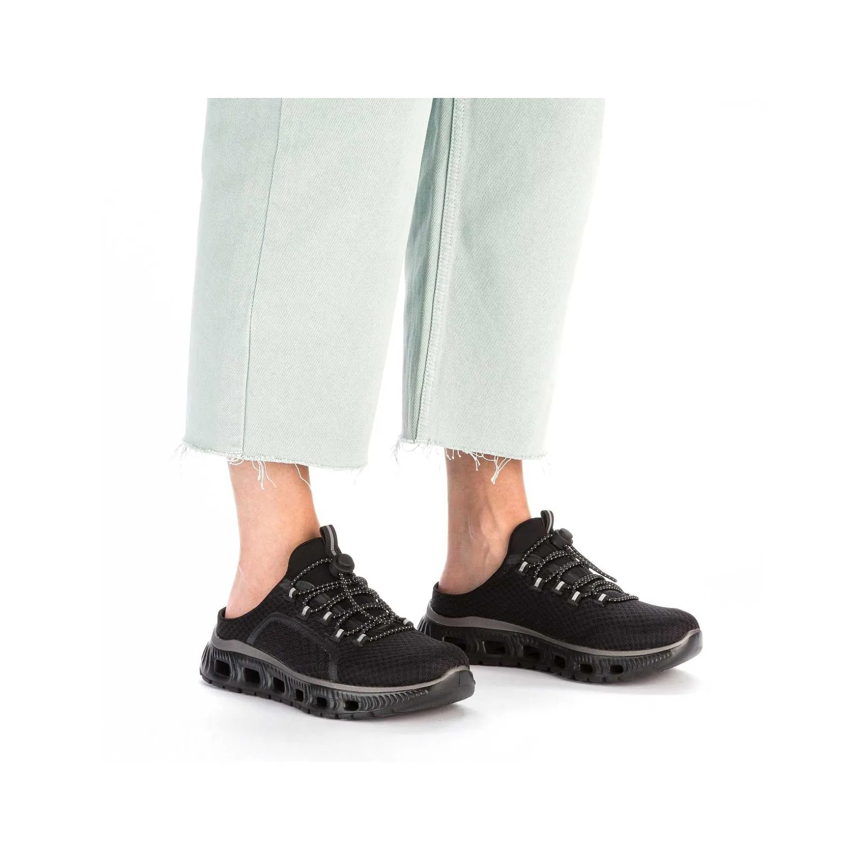 Rieker Women'S Clogs Asphalt Black