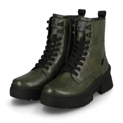 Rieker Women'S Corded Boots Army Green Black