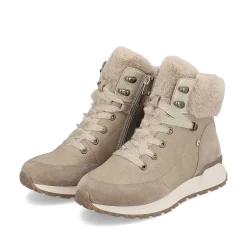 Rieker Women'S Corded Boots Champagne Beige