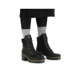 Rieker Women'S Corded Boots Deep Black