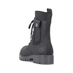 Rieker Women'S Corded Boots Deep Black