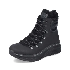 Rieker Women'S Corded Boots Asphalt Black