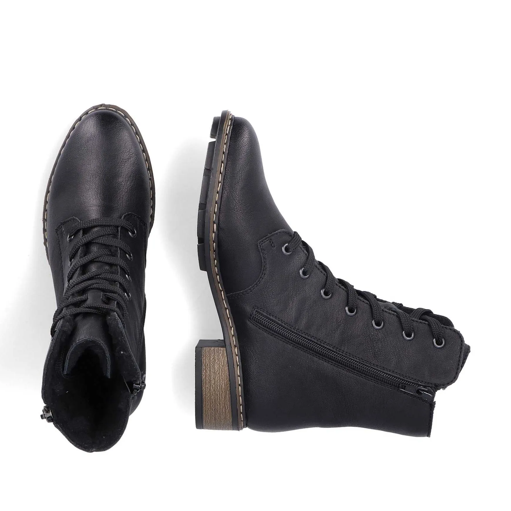 Rieker Women'S Corded Boots Night Black