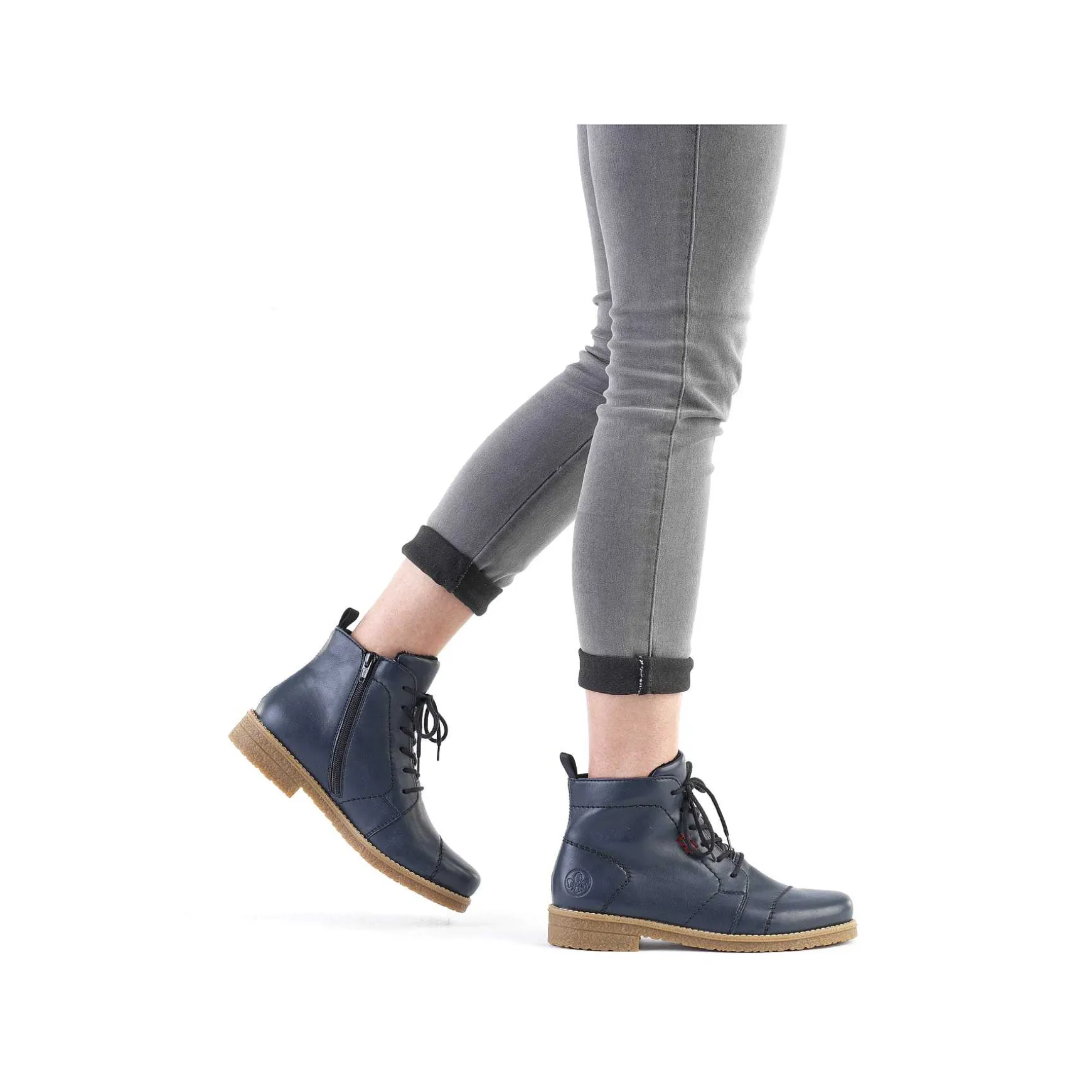 Rieker Women'S Corded Boots Navy Blue