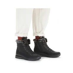 Rieker Women'S Corded Boots Night Black