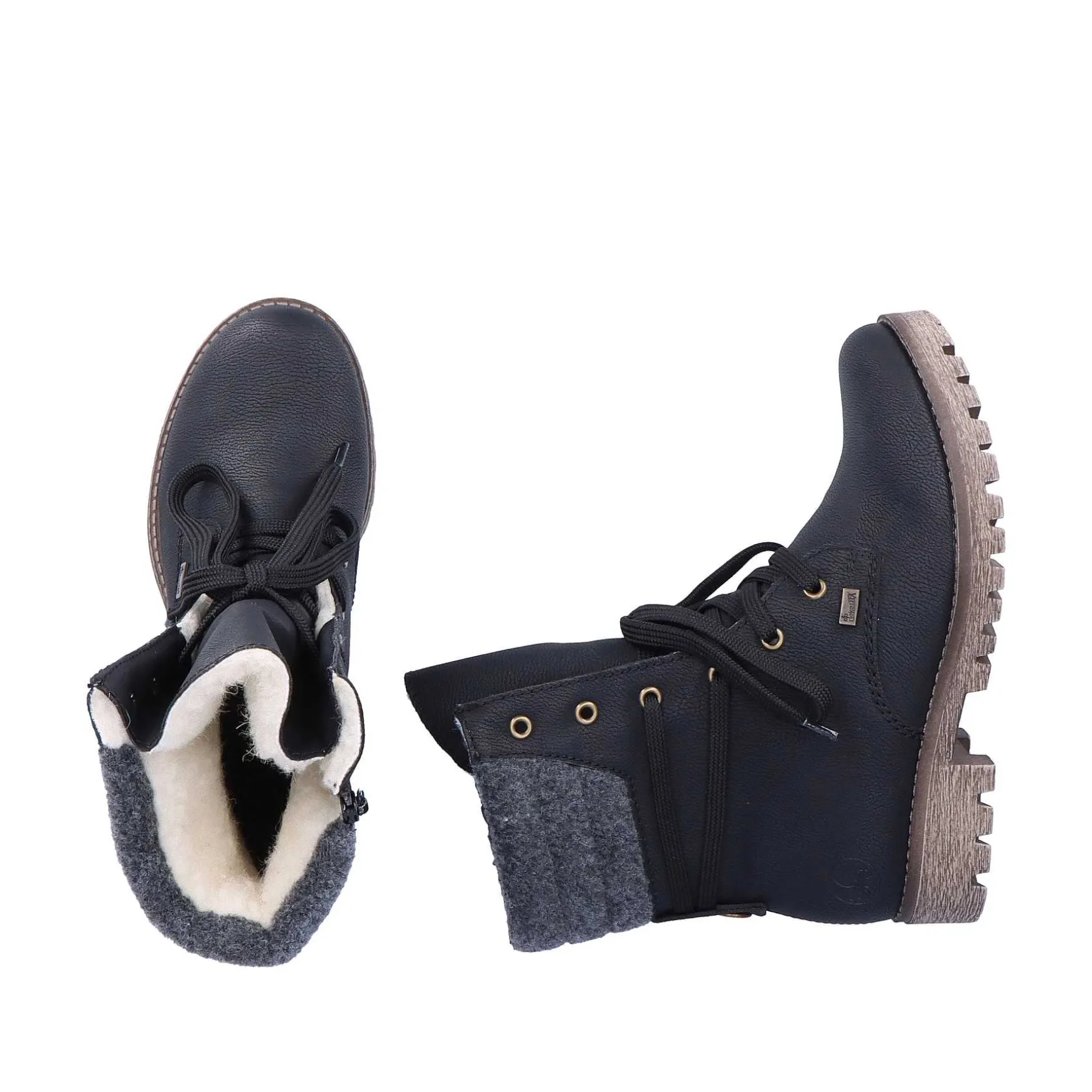 Rieker Women'S Corded Boots Night Black