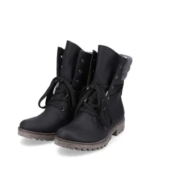 Rieker Women'S Corded Boots Night Black