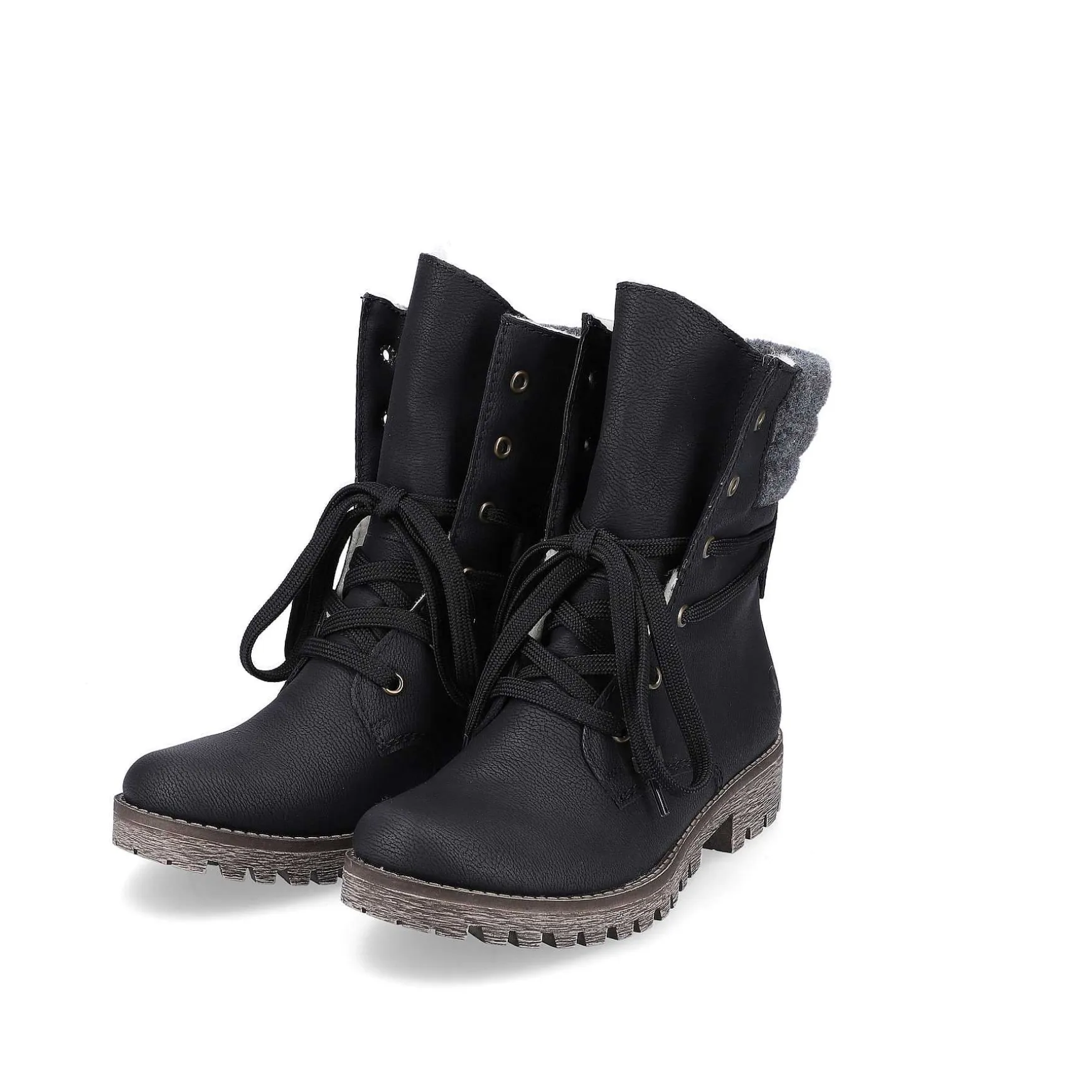 Rieker Women'S Corded Boots Night Black