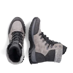 Rieker Women'S Corded Boots Silver Gray