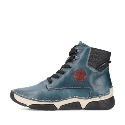 Rieker Women'S Corded Boots Cyan Blue