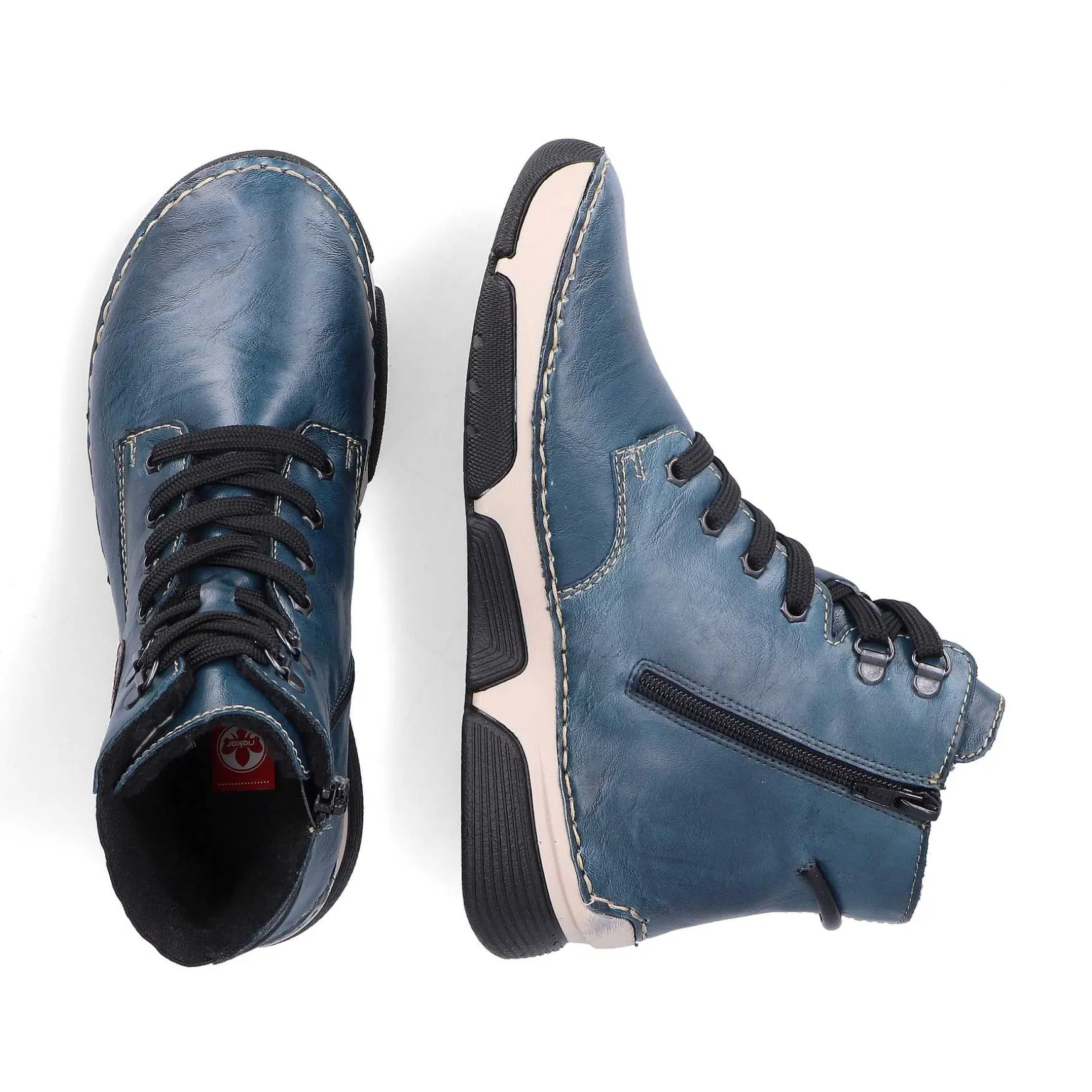 Rieker Women'S Corded Boots Cyan Blue