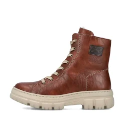 Rieker Women'S Corded Boots Chestnut Brown