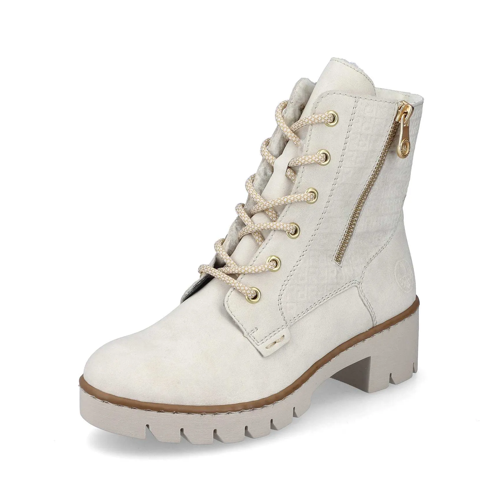 Rieker Women'S Corded Boots Cream Beige