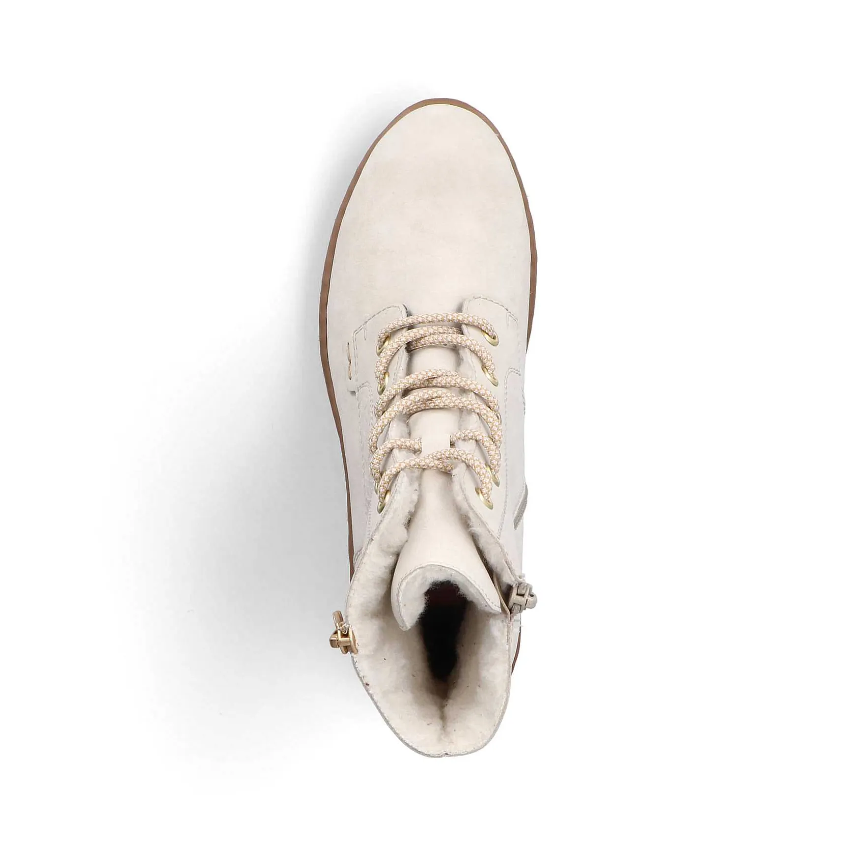 Rieker Women'S Corded Boots Cream Beige