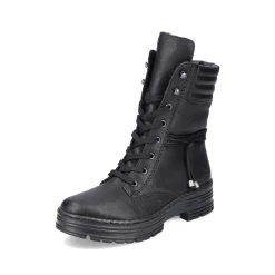 Rieker Women'S Corded Boots Deep Black