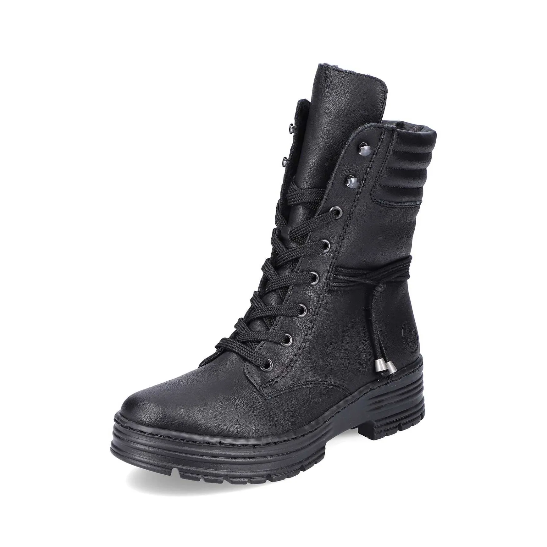 Rieker Women'S Corded Boots Deep Black