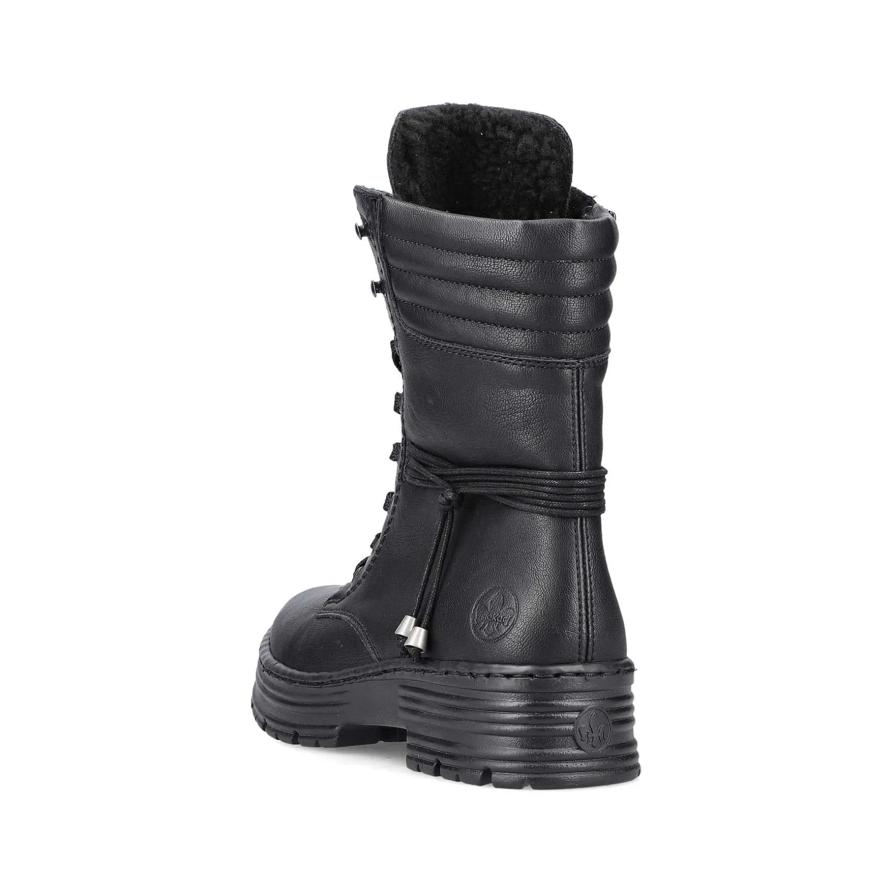 Rieker Women'S Corded Boots Deep Black