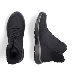 Rieker Women'S Corded Boots Deep Black