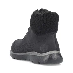 Rieker Women'S Corded Boots Deep Black